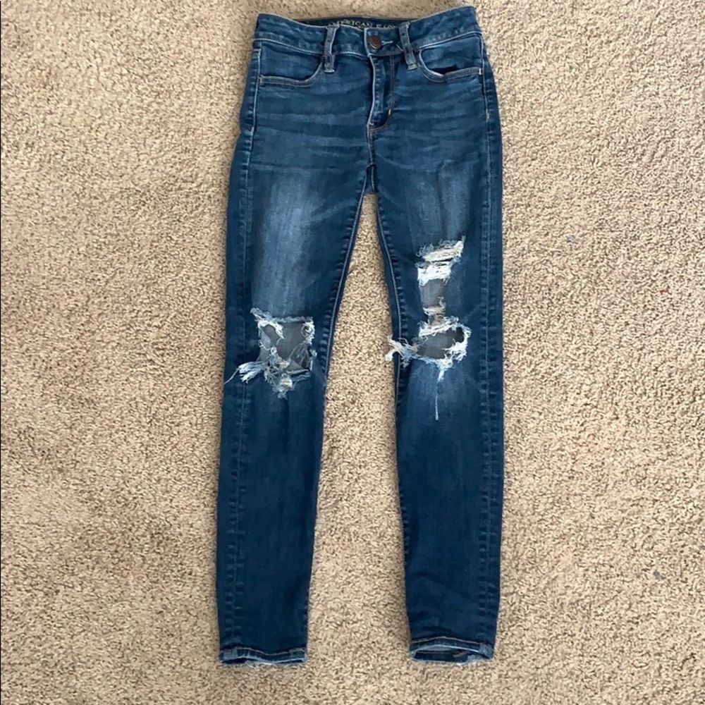 Ripped denim jeans